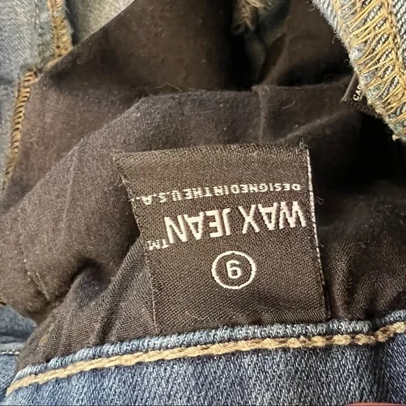 𝅺WAX jean distressed medium wash medium rise skinny jeans, size 9 - Picture 13 of 13